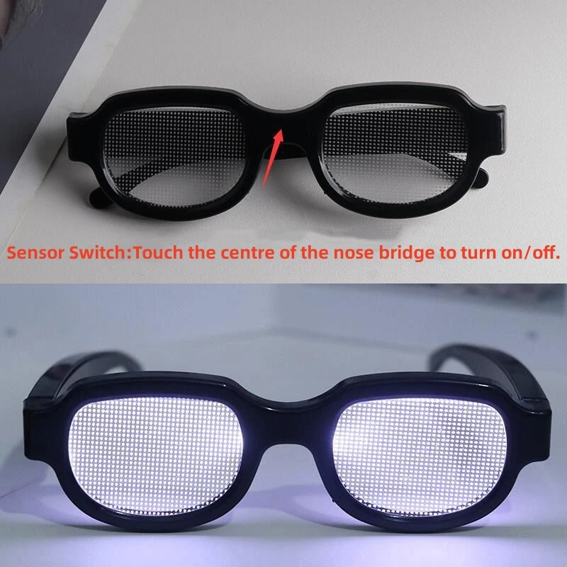 LED-Tech-Brille Conan Terminator Personalisierte Kostümbrille Gruselige Abschlussball-Performance-Brille für Halloween-Party Cosplay – Detail 1