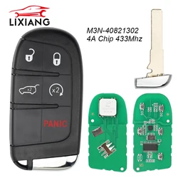 LIXIANG Keyless Go Car Key Smart Remote Key 433mhz for Jeep Compass Renegade Fiat 500 500X 500L SIP22 M3N-40821302 4A Chip