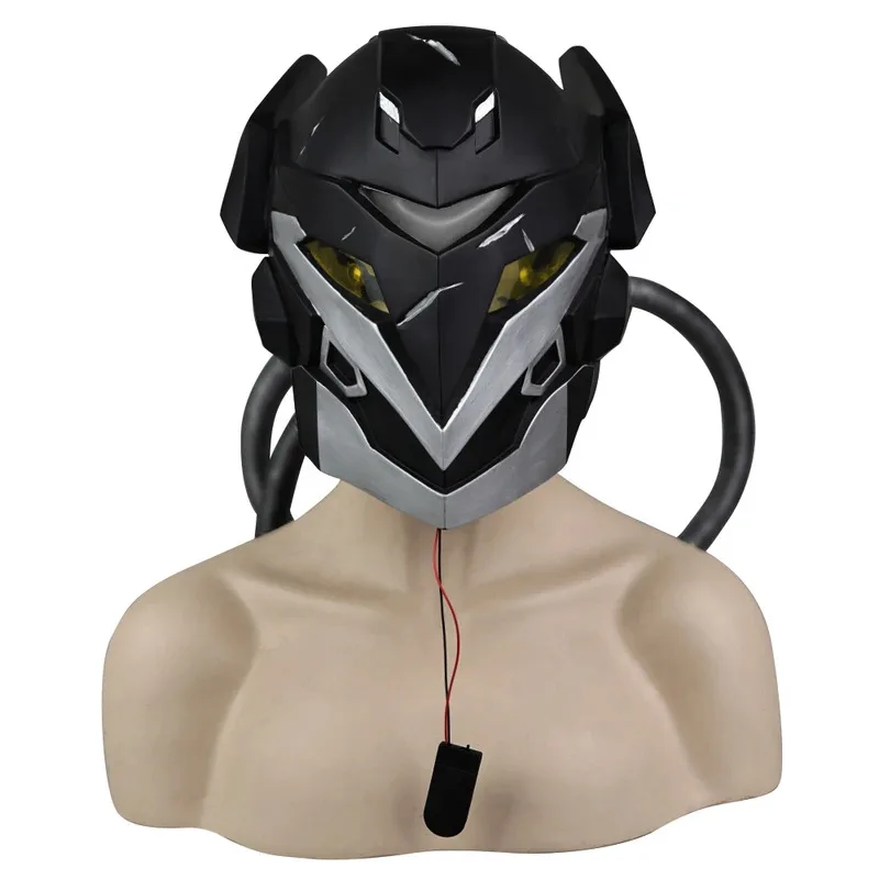

Игра VALORANT Косплей Шлем Vyse со светодиодной подсветкой ПВХ маска для лица для взрослых Хэллоуин реквизит