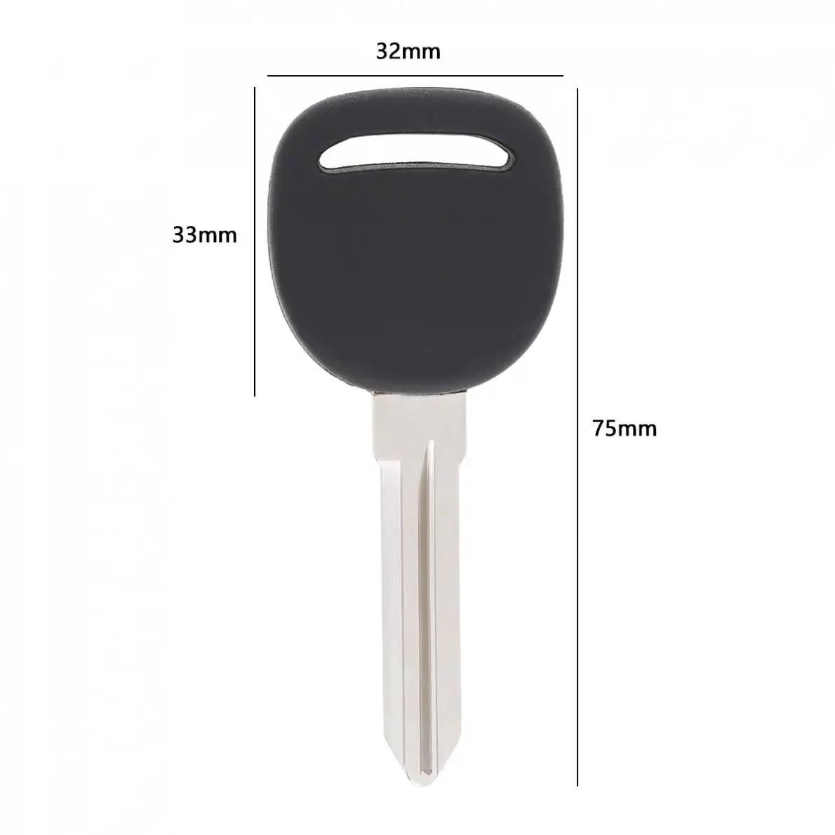 1piece Black Replacement Transponder Ignition Key Uncut Blade Blank Car Key with ID 46 Chip  Fit for Chevrolet Cars