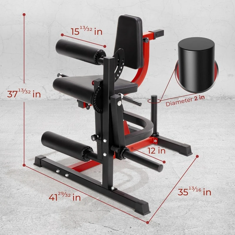 Leg Extension and Curl Machine, Adjustable Leg Machine with Plate Loaded, Leg Extension and Curl Bench for Home Gym