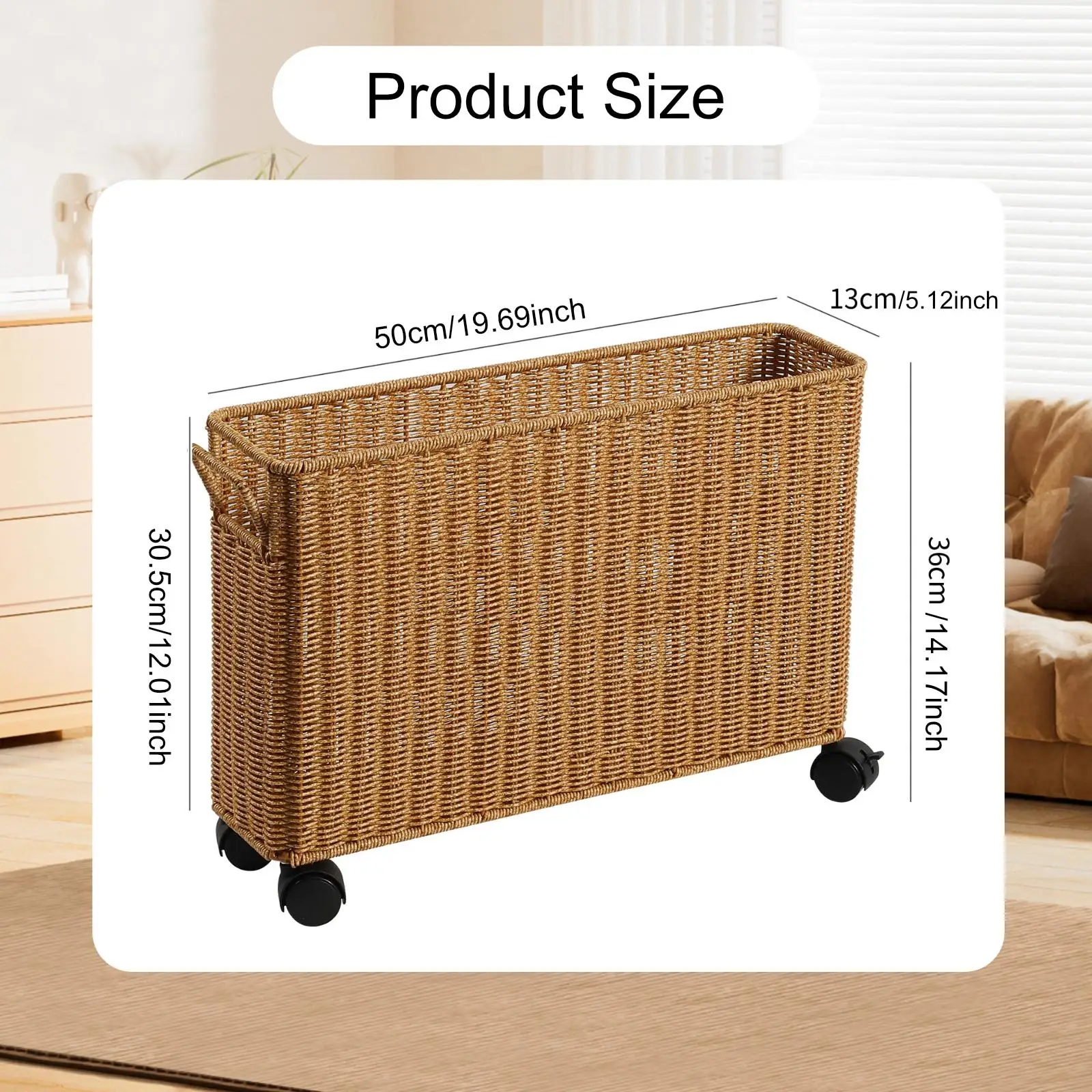 Narrow Organizer Basket Modular Storage Furniture Bin Plastic Decorative Storage Basket for Office