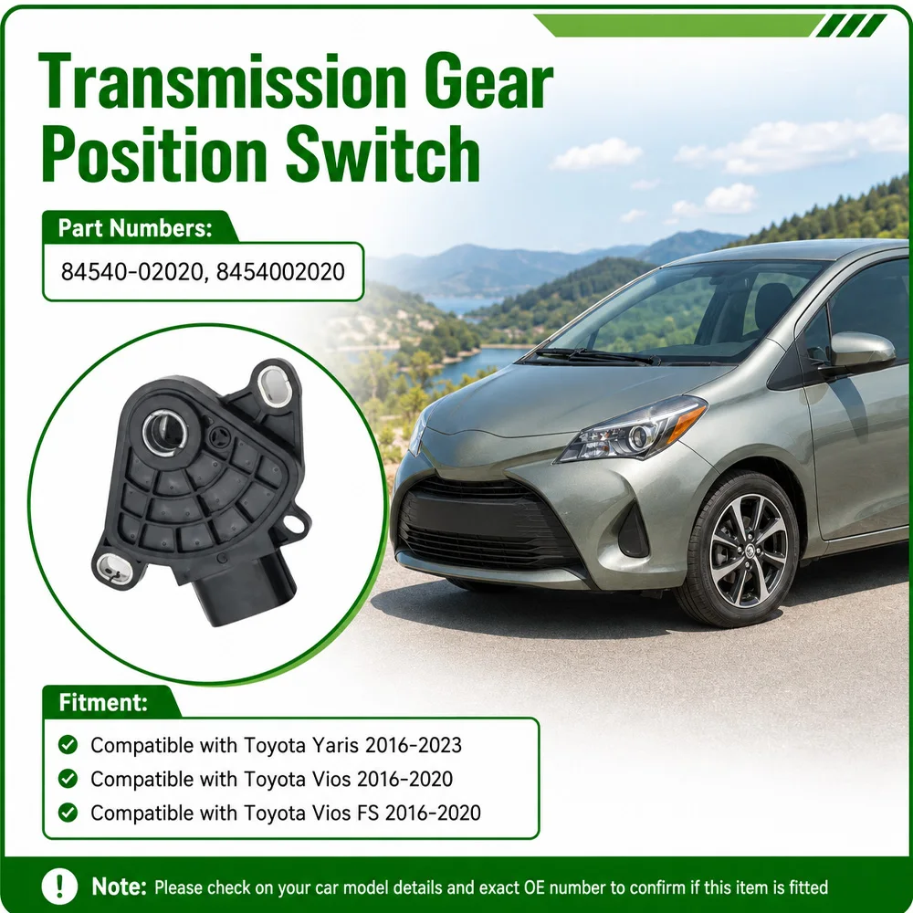 For Toyota Yaris Vios 2016 2017 2018 2019 2020 Transmission Gear Position Switch 9 Pins 84540-02020, 8454002020 ABS Plastic