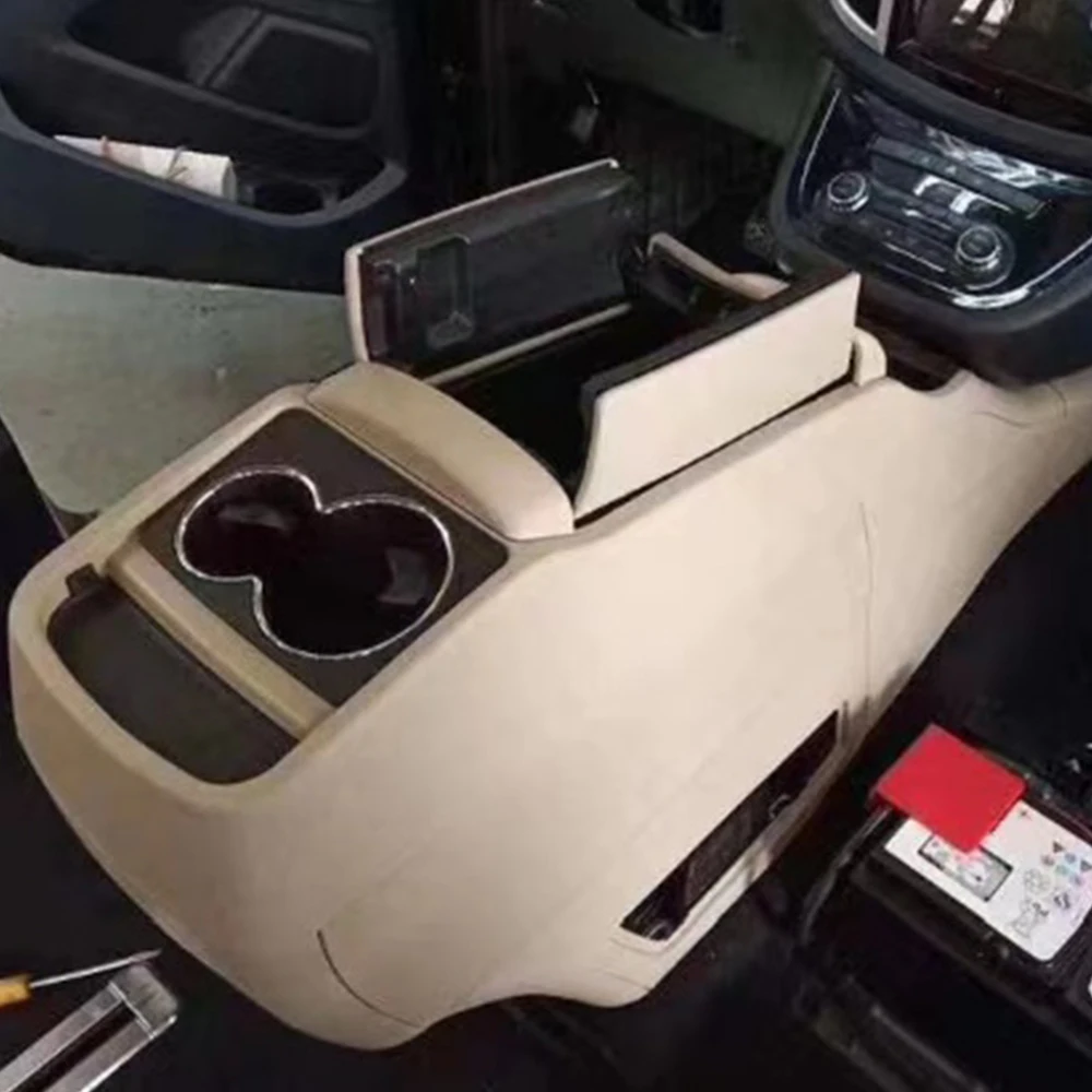 

Car Interior Accessories 2022 Luxury Front Armrest With Refrigerator Compressor and Inverter Auto Modify
