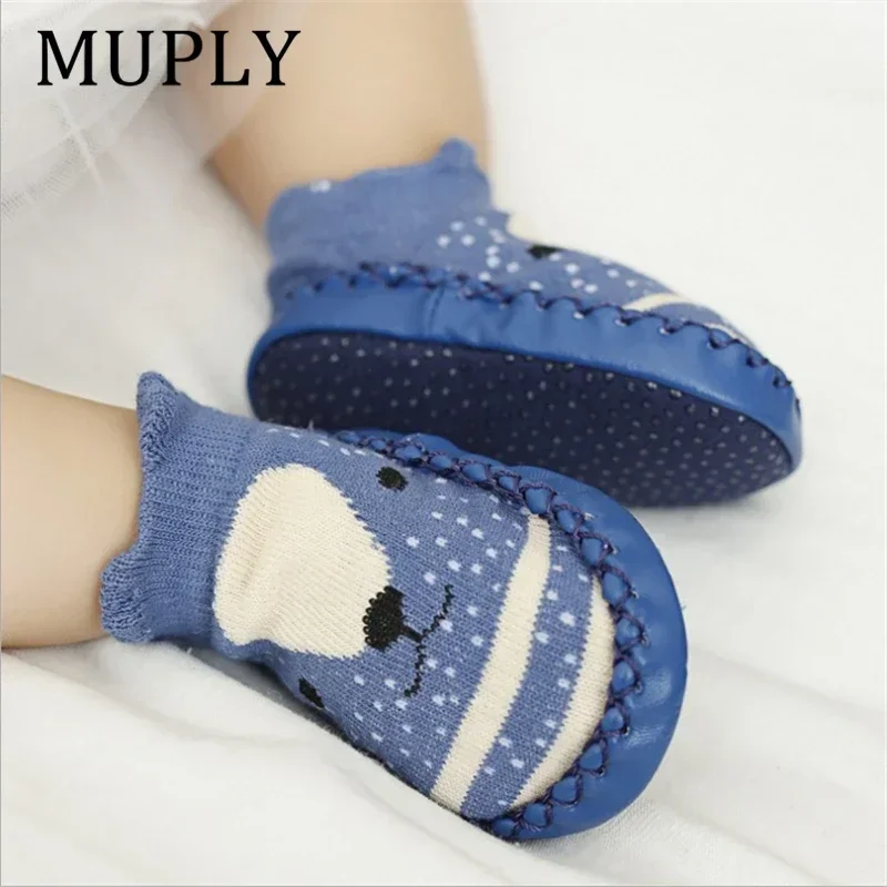 Fashion Baby Socks With Rubber Soles Infant Sock Newborn Autumn Winter Children Floor Socks Shoes Anti Slip Soft Sole Sock