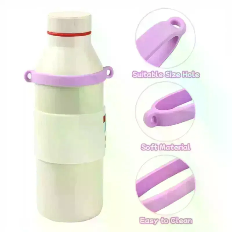 Stanley Water Bottle Handle Strap Adjustable Silicone Sling 1Pcs Anti-Drop Kettle Carrier for Outdoor Hiking Fishing Gym Fitnes