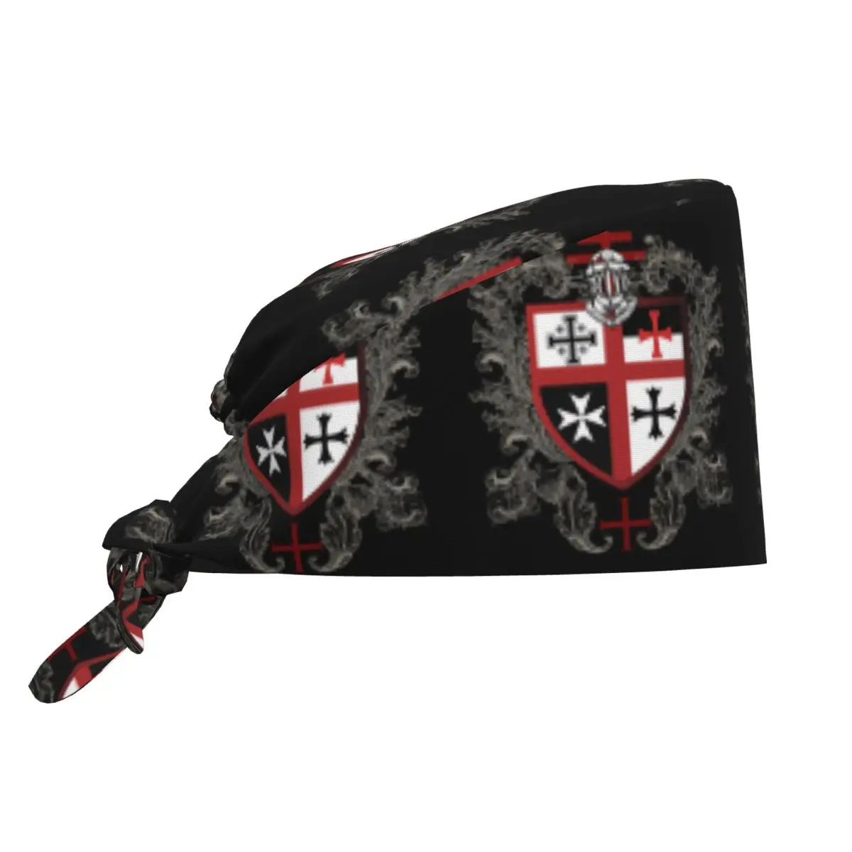 Knights Templar Cross Shield Symbol Medical Staff Scrubs Hat Women Men Medieval Emblem Doctor Nursing Surgical Cap Scrub Caps
