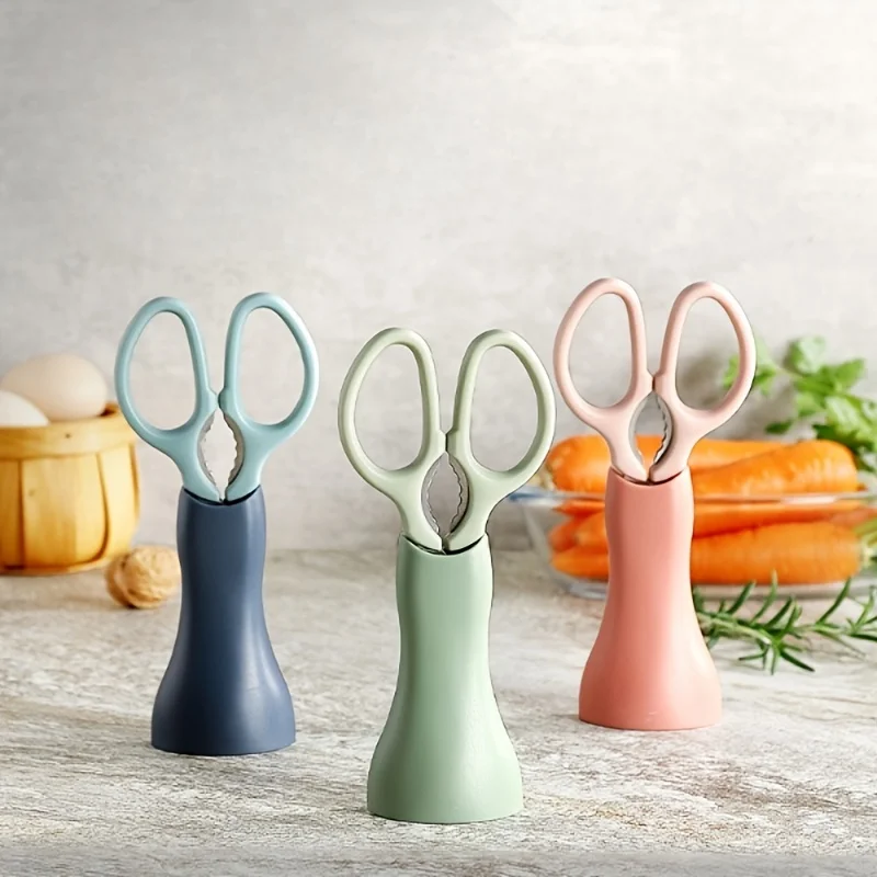1pc Stainless Steel Three-in-One Scissors Peeler and Nut Sheller - Efficient Kitchen Tool for Peeling Walnuts and Clipping Nuts