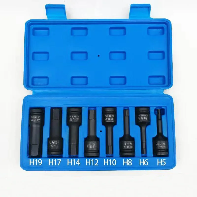 

1/2 inch Drive 4-19mm Impact Allen Key Tool Power Tool Bit Socket Hex Wrench Head Set 4 6 8 10 12 14 17 19mm Screwdriver Bits