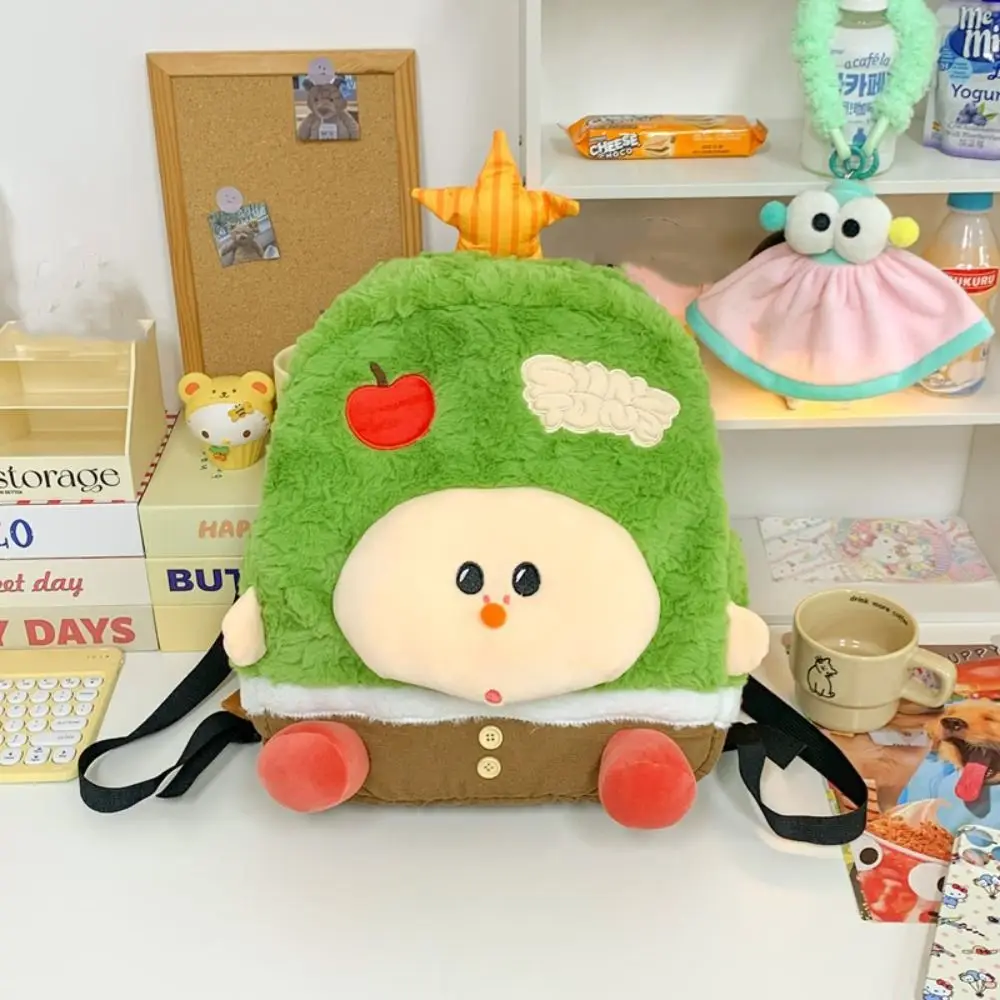 Portátil kawaii dos desenhos animados fofo mochila casual saco de escola do estudante 3d boneca animal pelúcia bolsa de ombro viagem