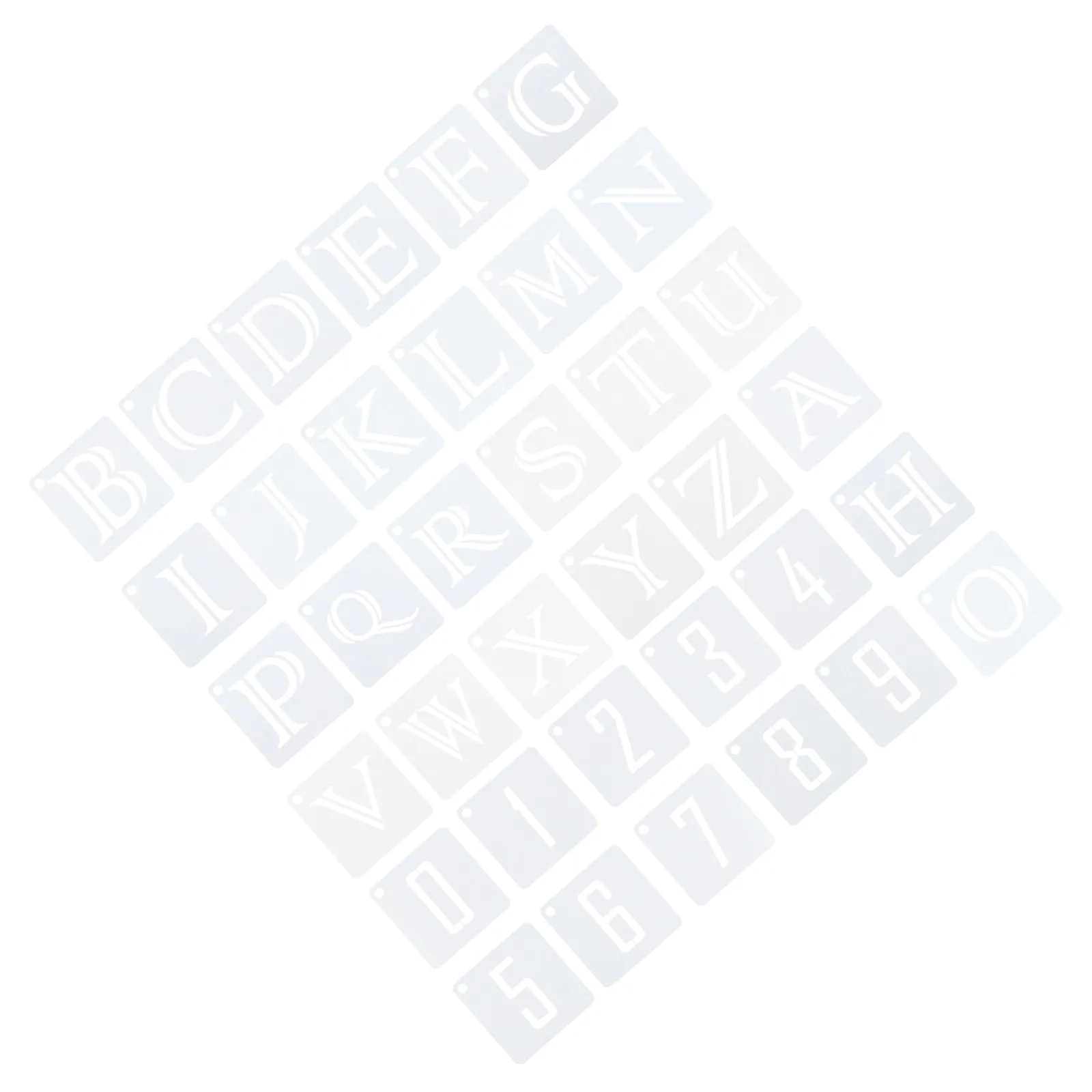 36Pcs English Alphabet and Number Templates Smooth Burr Free Reusable Stencils for Children Drawing Education Art Craft