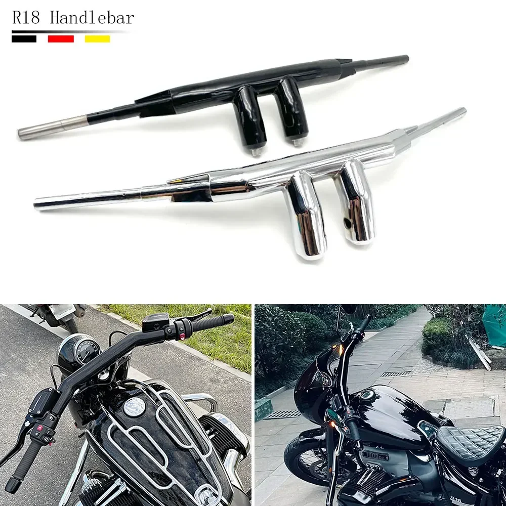 

Мотоциклетный руль R 18, черные хромированные спортивные ручки, аксессуары для BMW R18 100 лет R18 Classic 2020 2021 2022 2022 2023