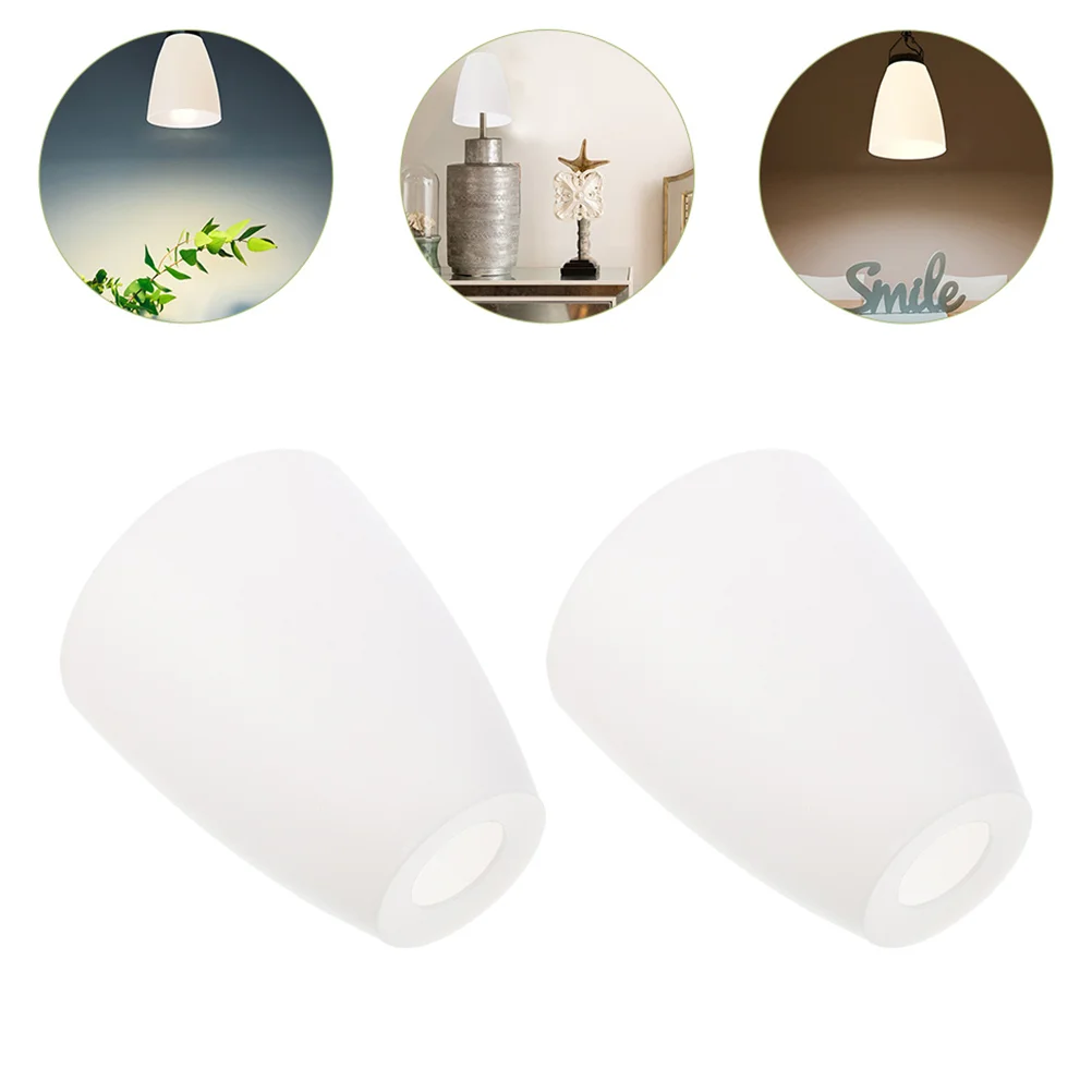 

6 Pcs Table Lamps Plastic Lampshade Light Bedside Cover Acrylic White Flat Head Design