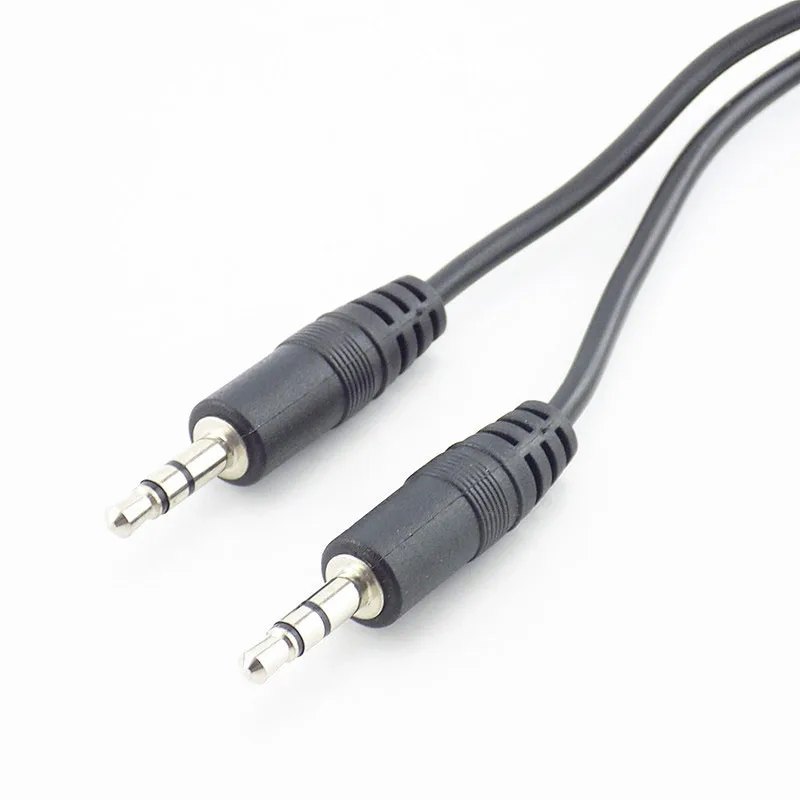 0.5m/1m 3.5mm do 3.5mm Aux Jack przedłużacz męski AUX złączki kablowe słuchawki Audio odtwarzacz muzyki słuchawki