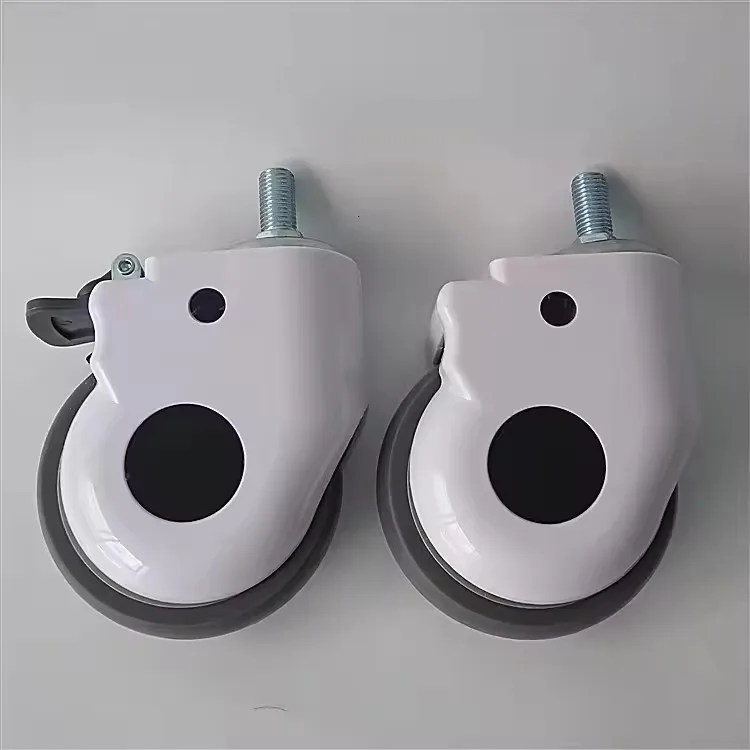 1-pcs-3-inch-m12-screw-rod-tpr-medical-wheel-medical-equipment-caster-universal-crib-beauty-wheel