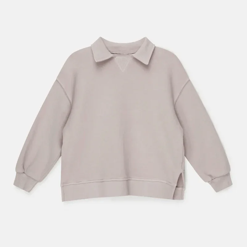 

Children's Casual Cotton Plush Sweatshirt Autumn Winter Fashion New Warm And Soft Kids Sweater With A Shirt Collar