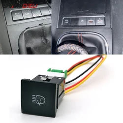 1Pc Car Red LED Light Power On Off Switch Headlight Cleaning Nozzle Switch Button with Wire For Golf 6 MK6