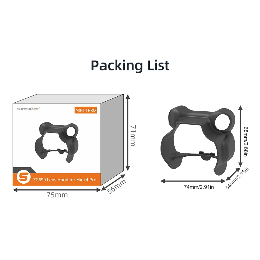 Accesorios para drones, parasol de protección mejorada, cubierta antideslumbrante, excelente bloqueo de luz, Protector de lente para Mini 4 Pro