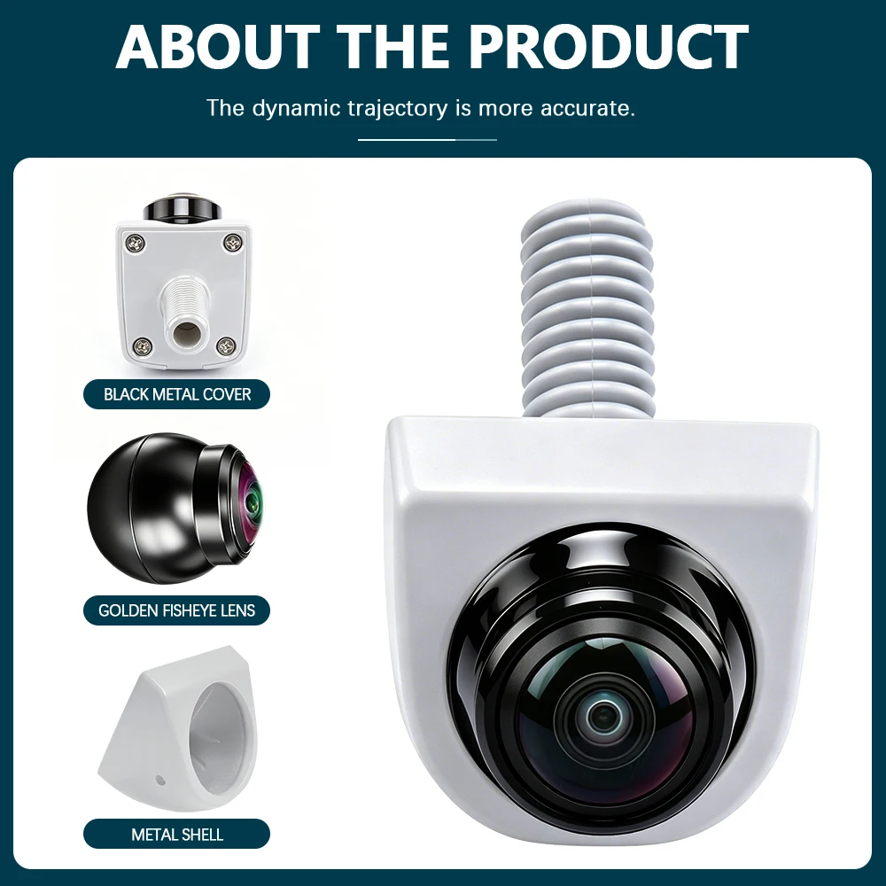 AHD1080PCar Rear View FisheyeCamera  170° Wide Angle 360 Mini Side/Front/Backup Night Vision Vehicle Reverse Universal
