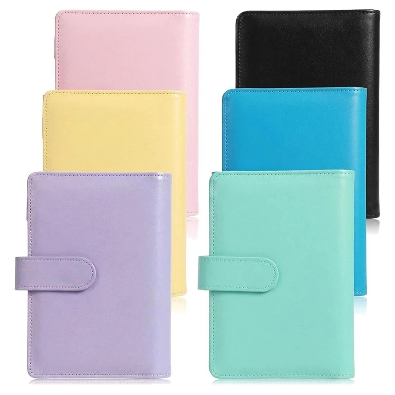 Highly Recommended Waterproof Magnetic Closure A6 Leather Binder Notebook(6-Pack), PU Personal Organizer Journal With 120 Sheet