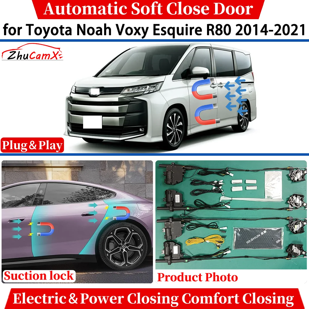 

for Toyota Noah Voxy Esquire R80 2014-2021 Automatic Soft Close Door Electric Power Comfort Closing Suction lock Quiet System