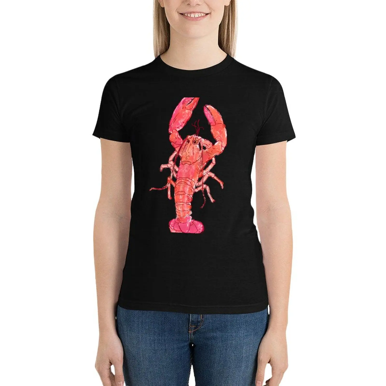 

Lobby the Lobster T-Shirt plus size tops graphics anime clothes summer clothes plus size t shirts for Women loose fit