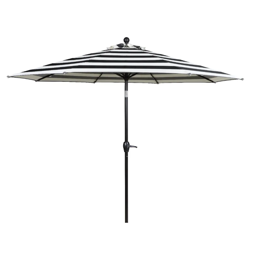 

9' Cabana Stripe Patio Umbrella, Crank Lift and 3 Position Tilt