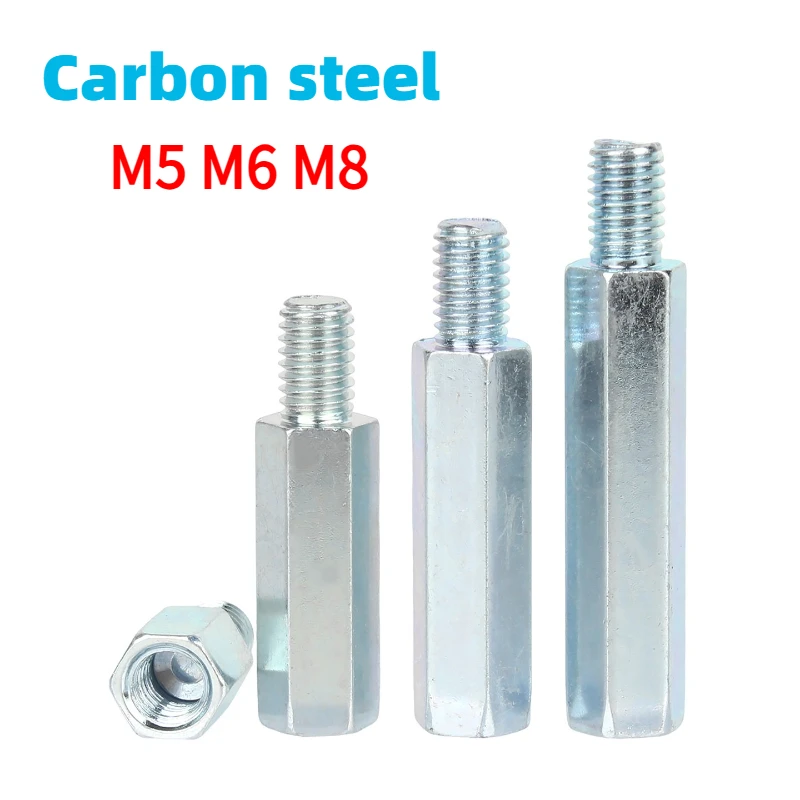 M5 M6 M8 Carbon steel Galvanised Standoff PCB Support Male Female Hex Board Spacing Screw Column Pillars Spacers Bolt