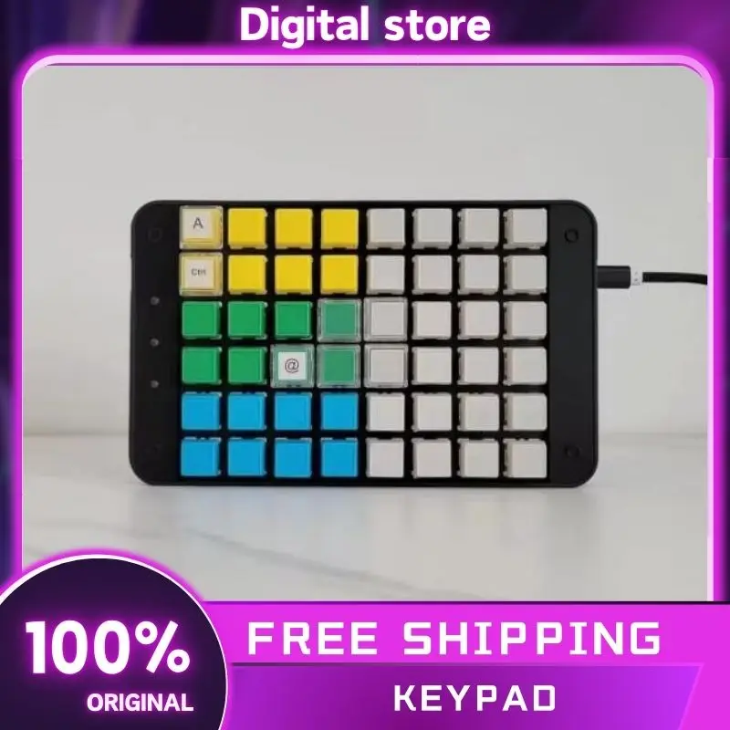 Mini Digital Mechanical Keypad Full Key Programmable Left and Right Hand Nine-grid Structure One-handed Mechanical Keyboard Gift