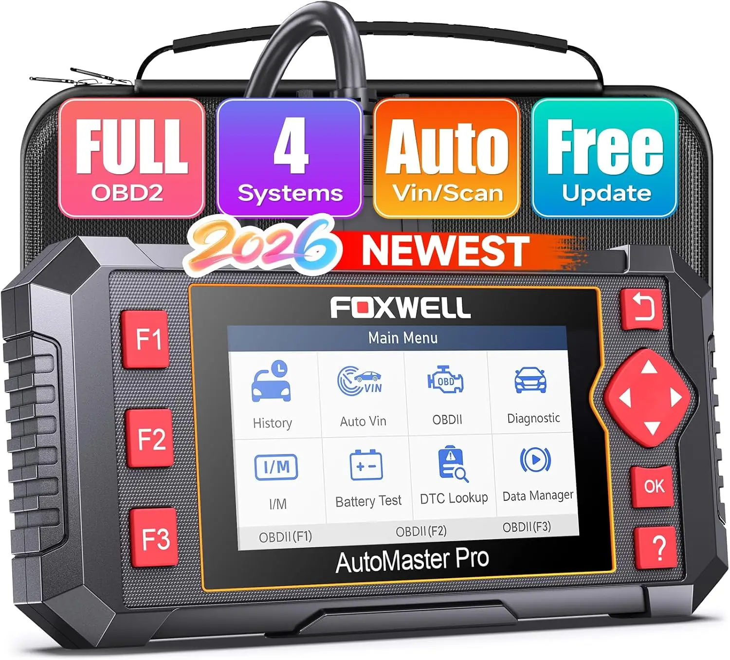 NT604 OBD2 Scanner ABS/SRS/Transmission/Check Engine Code Reader for Cars & Trucks, 2026 EN/ES, Lifetime Update, AutoVIN