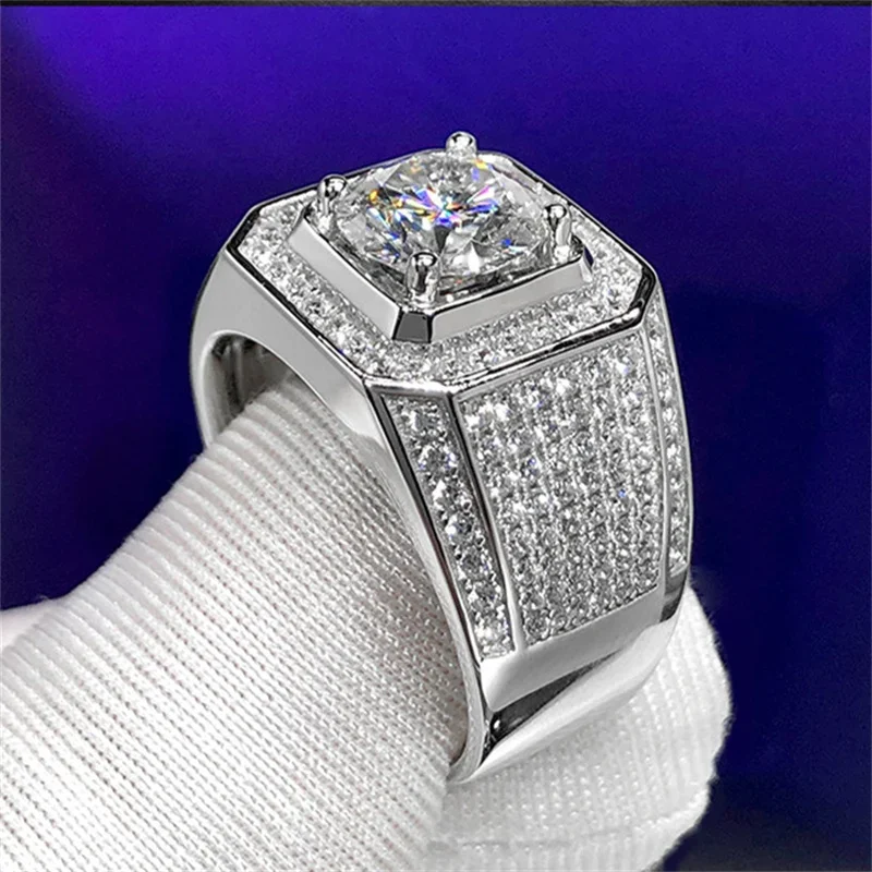 Luxury Rings For Men and Women 925 Sterling Silver Fine Jewelry Wedding Cubic Zirconia Ring Accessories Drop Shipping
