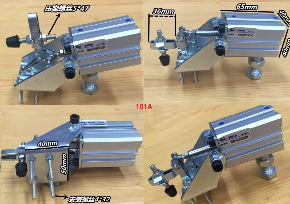 Pneumatic Air Cylinder Adjustable Hold Down Toggle Clamp