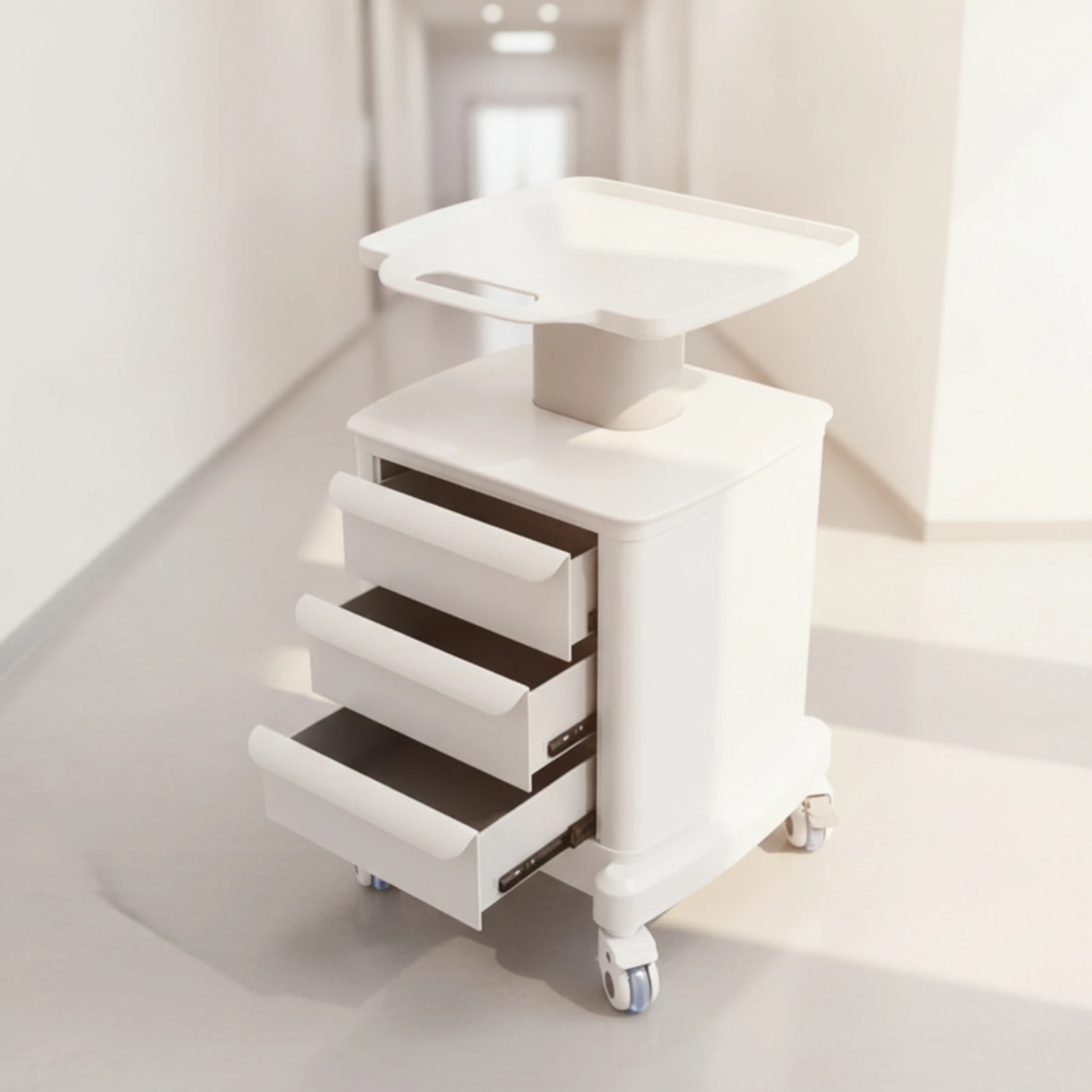 Salon Beauty Rolling Trolley Cart Sturdy Salon Cart with Drawers Beauty Trolley Long-Lasting Space-Saving for Hair Stylists