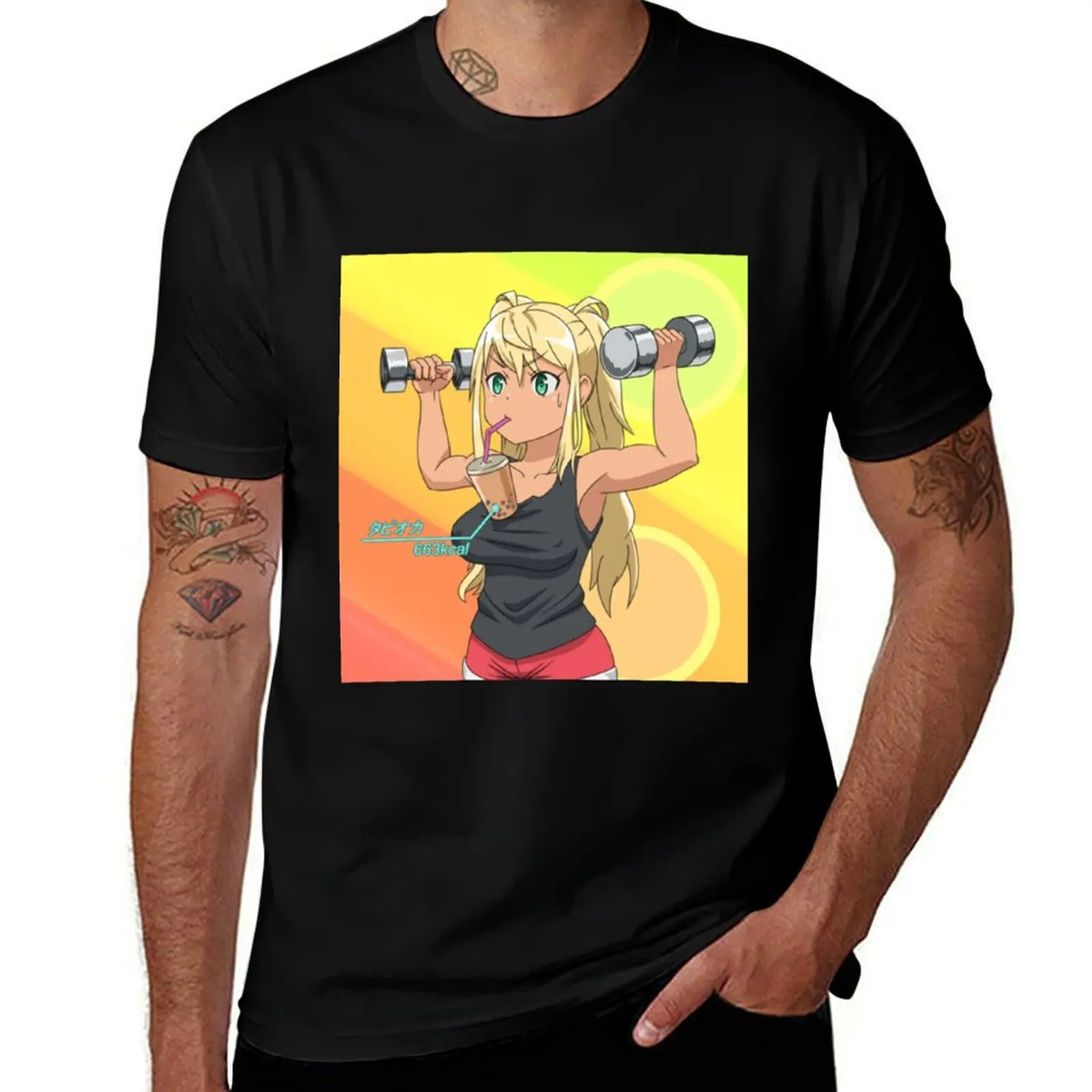 Hibiki Boobs - Dumbbell Nan-Kilo Moteru? T-Shirt Abstract Pattern Print Top