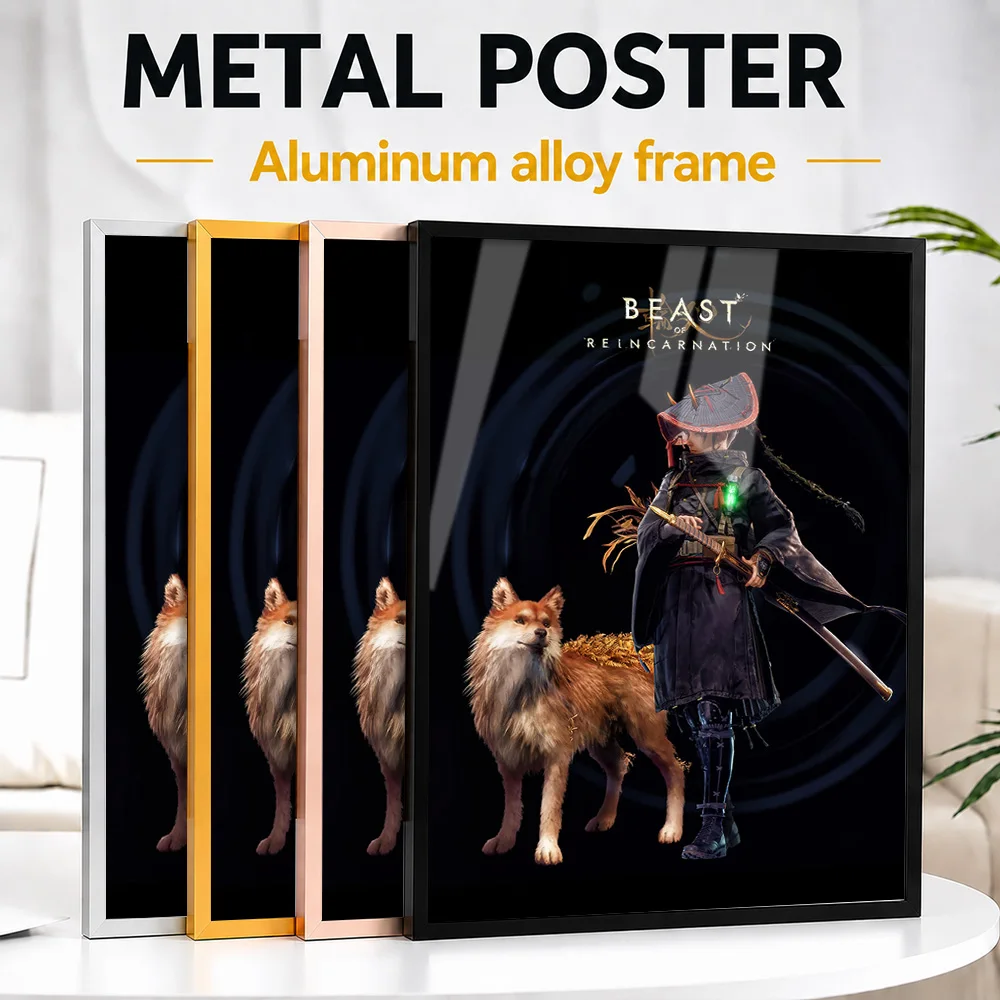 Beast Of Reincarnation Character Framed Aluminum Metal Poster Customized Hero Tribute Wall Art For Players Decorating Game Room