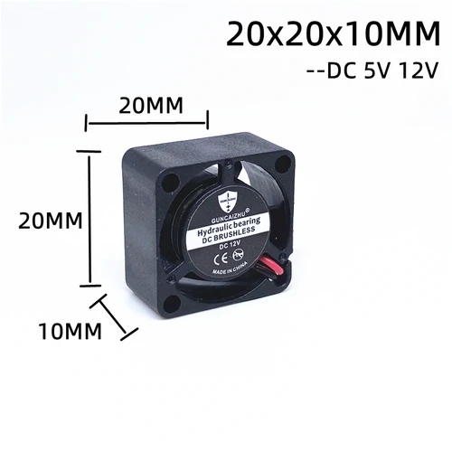 새로운 2010 20x20x10mm 냉각 팬, DC5V 12V 미니 냉각 팬 15000RPM 미니 노트북 팬 2 핀 3 핀 