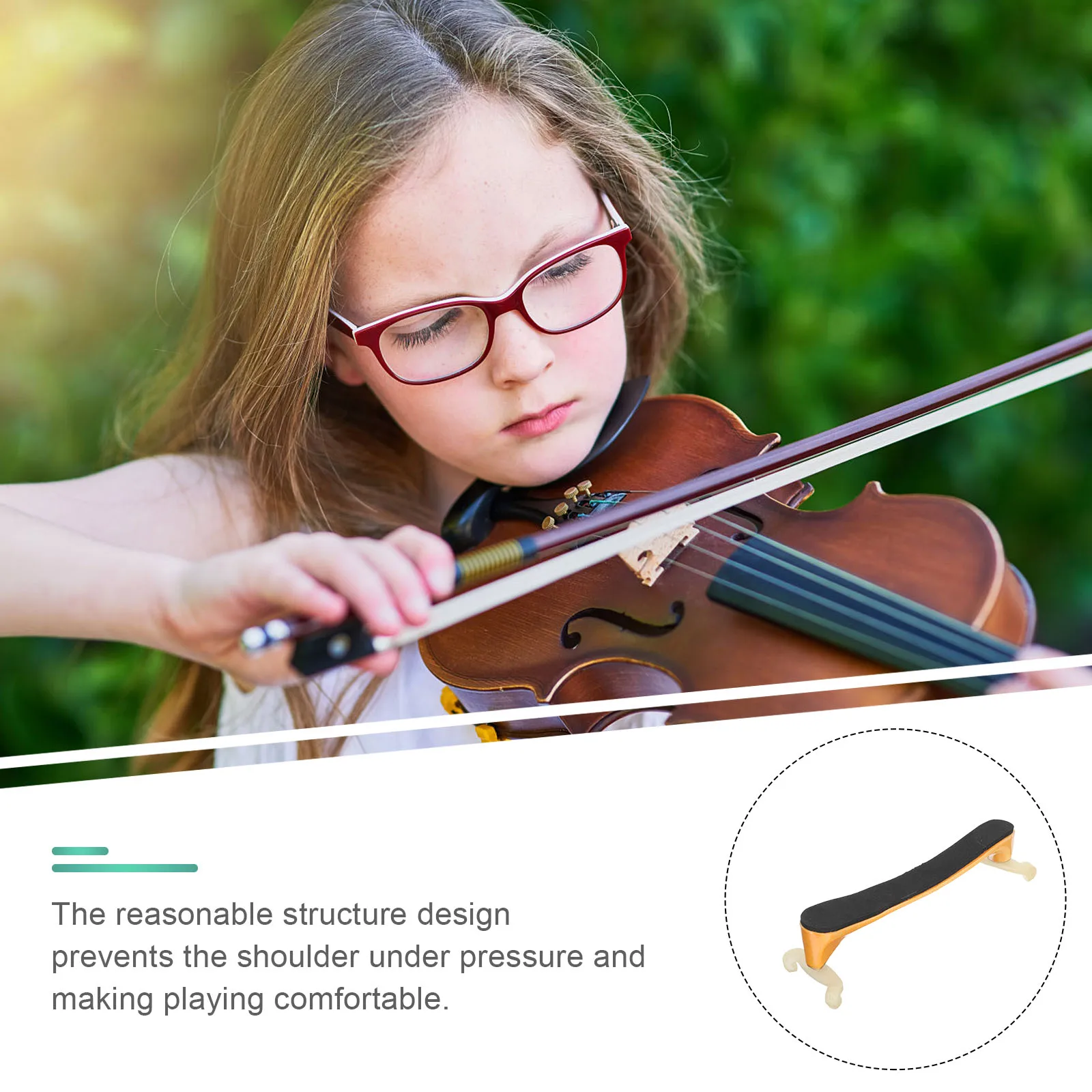 

Violin Shoulder Rest Professional Playing Accessory Pad Replace Support Bracket Yellow