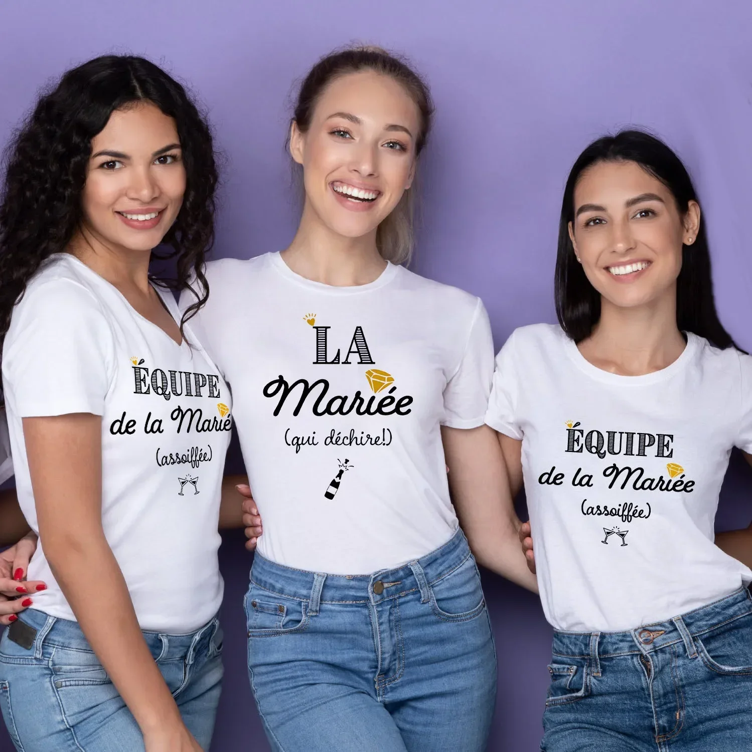 

Футболка с французским принтом EVJF Team of The Bride, футболка для девичника, топы, одежда для подружки невесты с короткими рукавами