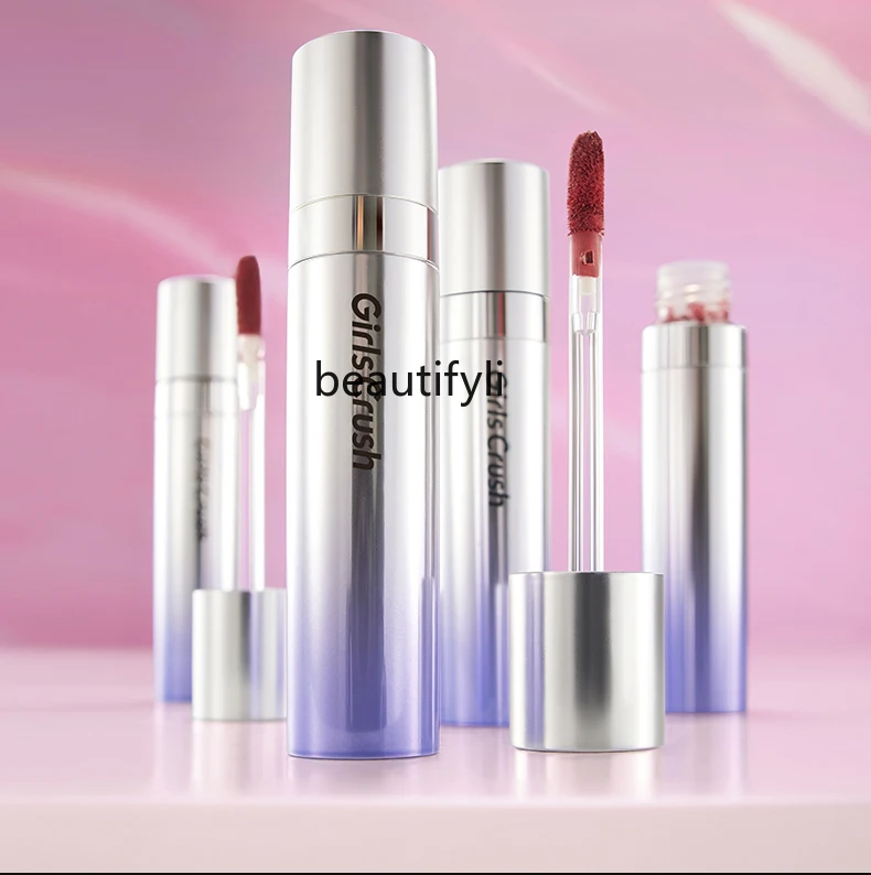 

Bare Fog Velvet Lip Lacquer Matte Finish Nourishing Lipstick No Stain on Cup Non-Fading Student