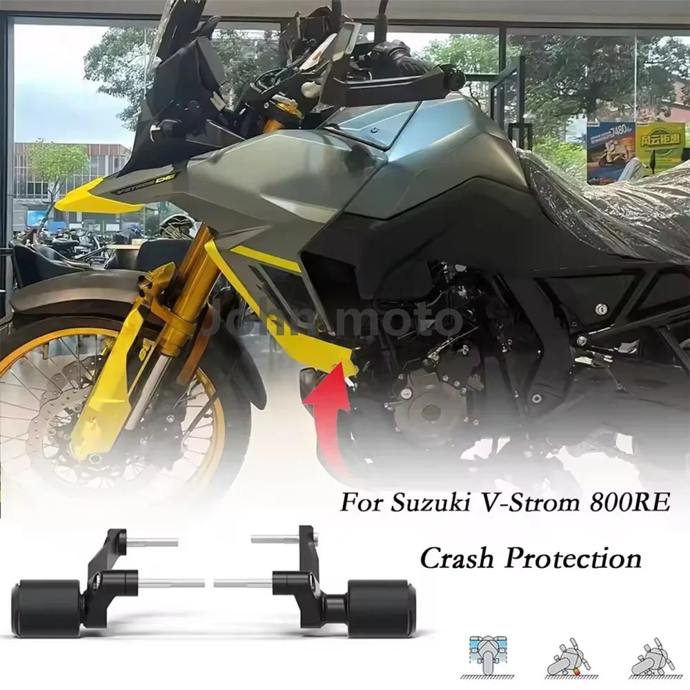 

2024-2026 Motorcycle Body Engine Crash Pad Anti Fall Ball Frame Sliders Crash Protector For Suzuki V-Strom 800RE