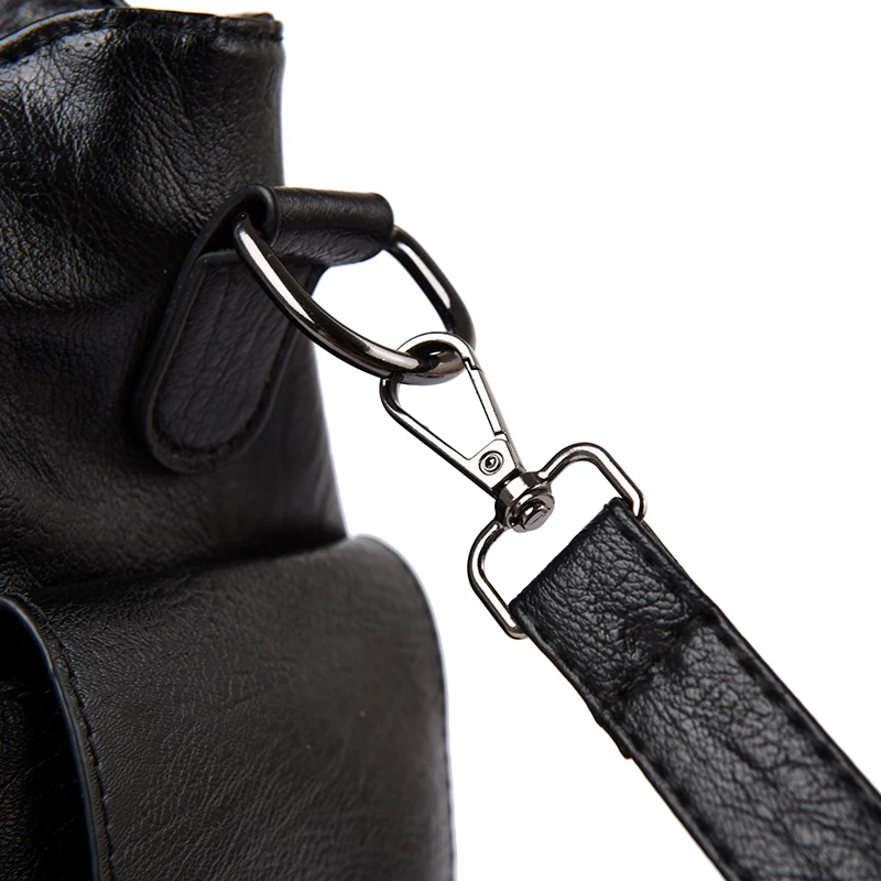 Damen Vintage PU-Leder Handtasche mit mehreren Reißverschlusstaschen, modische Schulter- und Umhängetasche für Arbeit, Alltag und Reisen – Detail 25