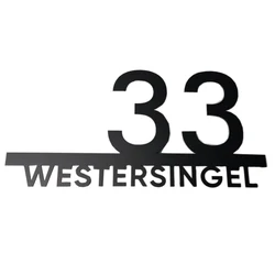 Custom Made Small Stainless Steel Metal Laser Cut Number Plaque Custom Made Available