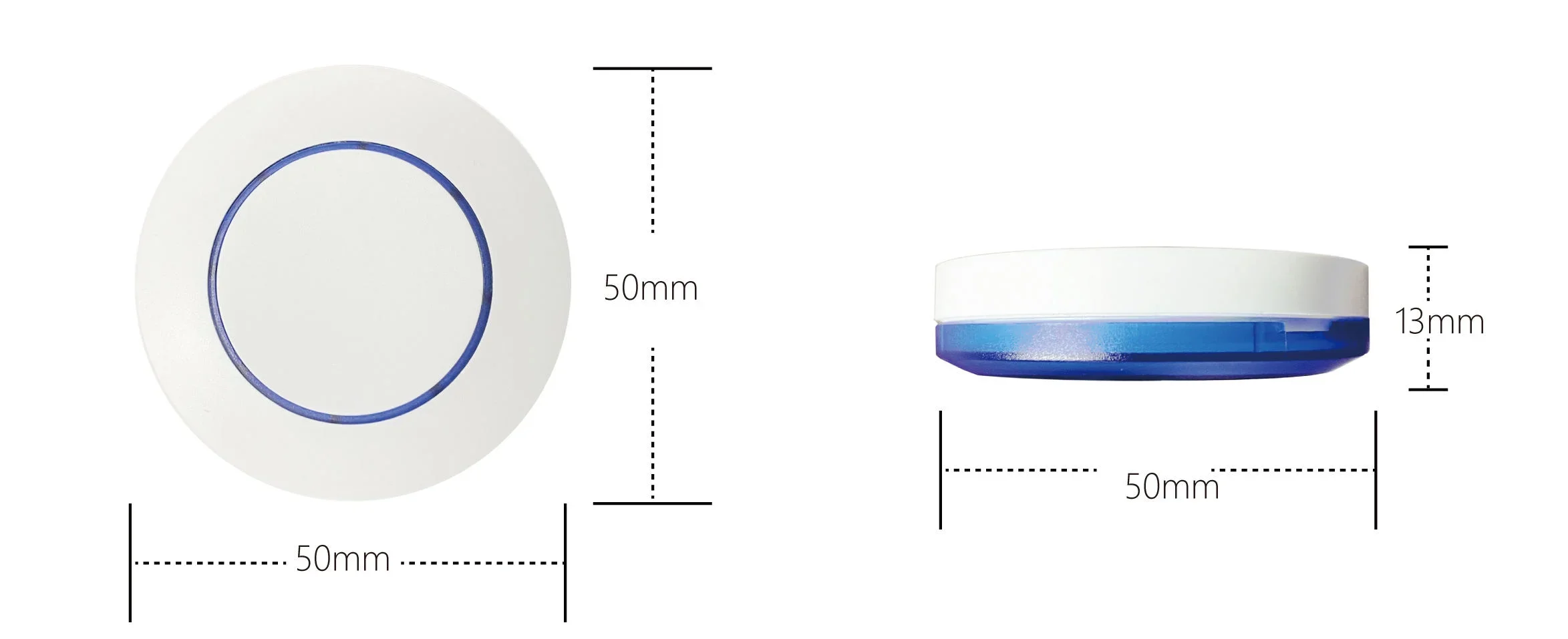 Lampu LED Rumah Nirkabel Otomatis 433MHz EV1527 Kode Pembelajaran Sakelar Remote Control Sakelar Panel Tombol Bulat Mini