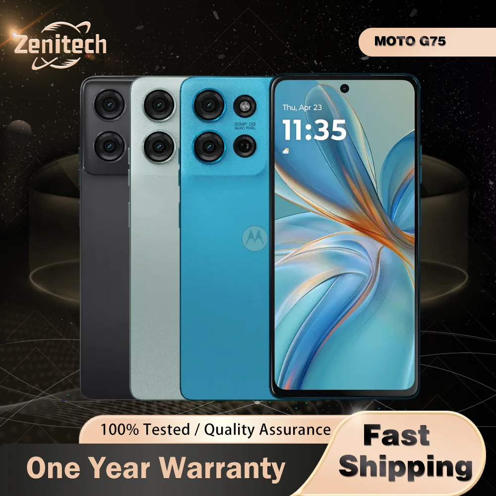 Smartphone Motorola Moto G75 5G 95% nuevo, pantalla de 6.8 pulgadas y 120Hz, Snapdragon 6 Gen3, ROM global, cámara de 50MP, teléfono moto g75