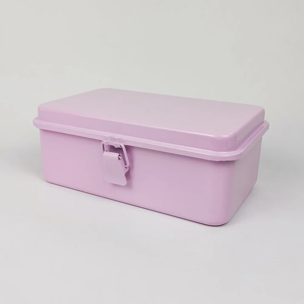 

Mechanic Tools Toolbox Retro Metal Storage Container Seal Organizer for Car Pink