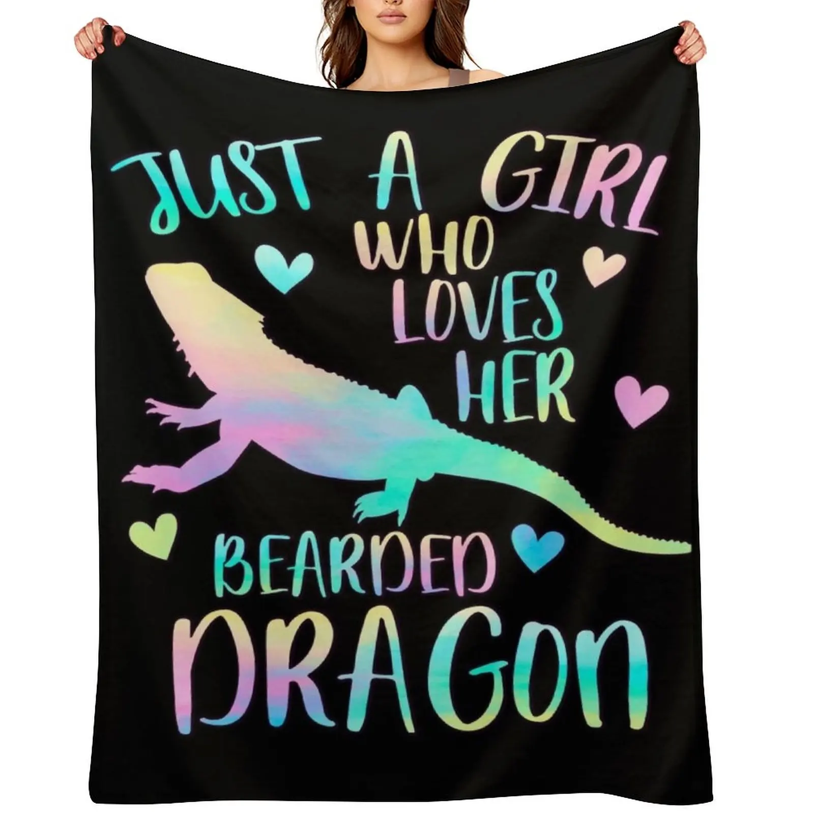 

Just a Girl who loves her Bearded Dragon Throw Blanket Stuffeds Thin Shaggy Sofa Throw Blankets