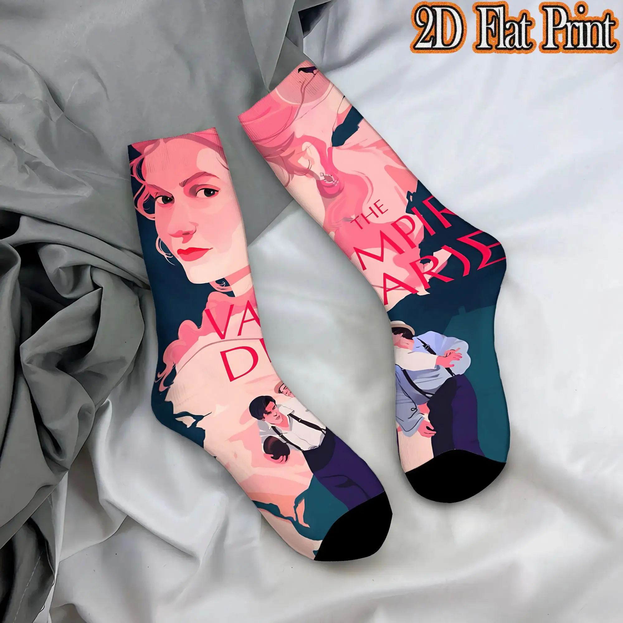 Fashion Vintage Vampire Diaries  Men's  Mid-calfSock Unisex  Funny Mid-Calf Socks