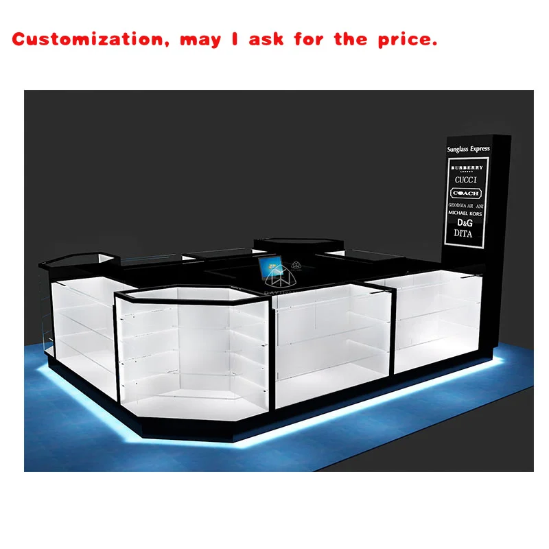 

custom.High End Modern Innovative Design Eyeglasses Optical Glasses Kiosk Display Stand showcase Mall Glasses Shop