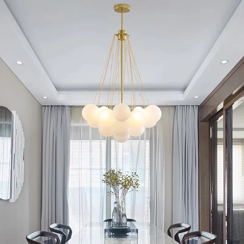 Modern LED Chandelier Glass Ball pendant lamp for Dining Room Children's Room Hanging light Decor Suspension Lighting Fixtures