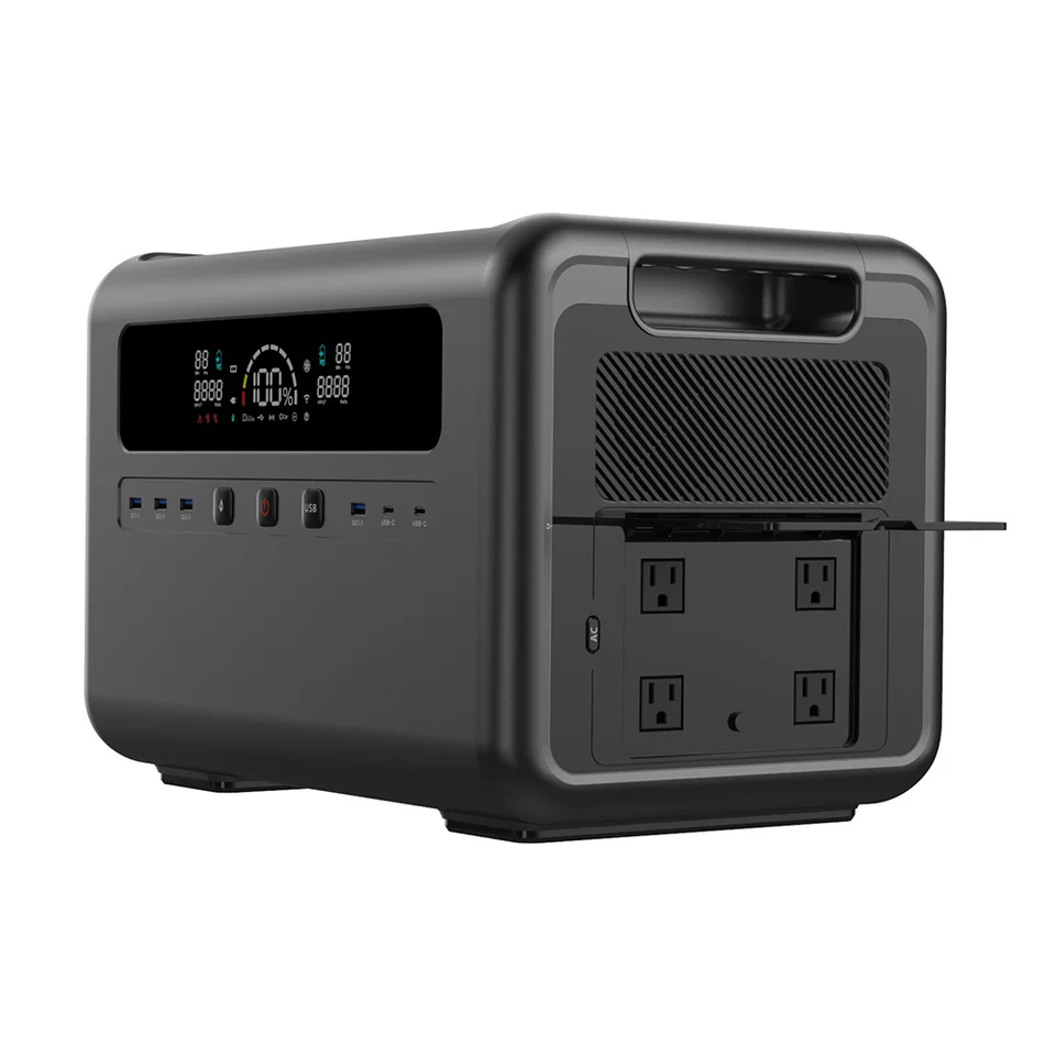 2400W 태양광 발전기, 가정용 비상 전원 및 야외 캠핑용 대용량 휴대용 파워스테이션 썸네일 7